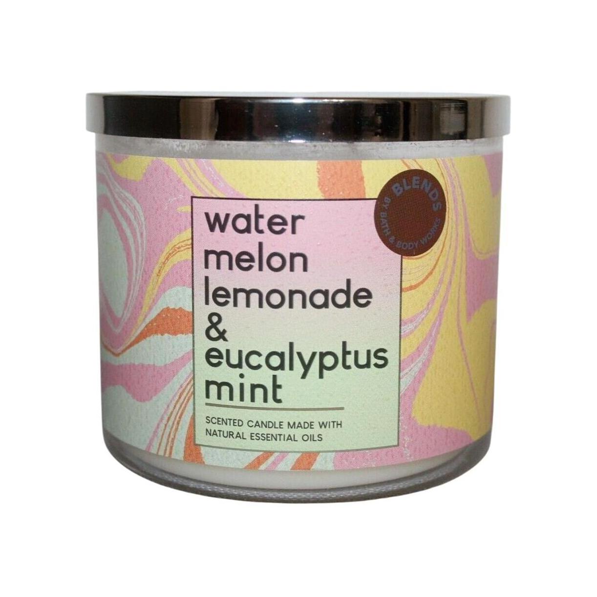 Bath & Body Works Watermelon Lemonade & Eucalyptus Mint 3-Wick Scened Candle