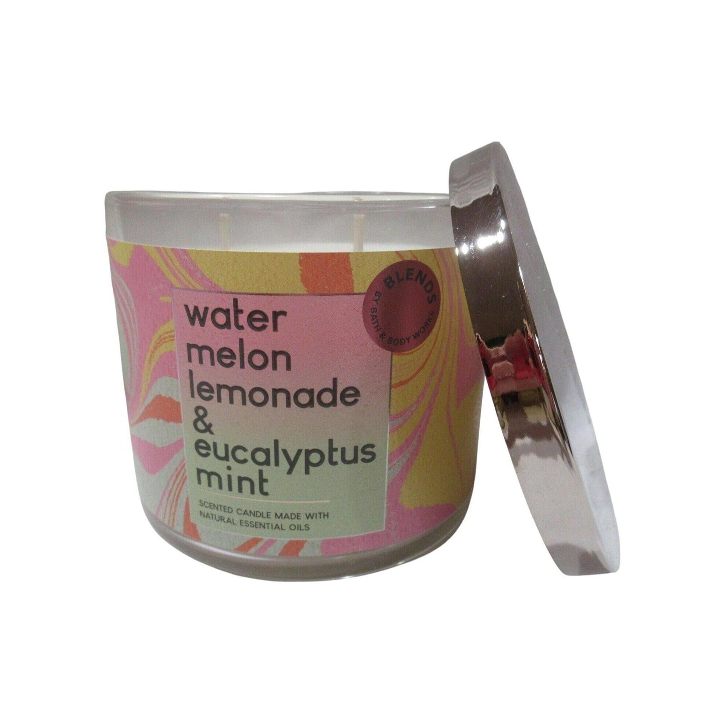 Bath & Body Works Watermelon Lemonade & Eucalyptus Mint 3-Wick Scened Candle