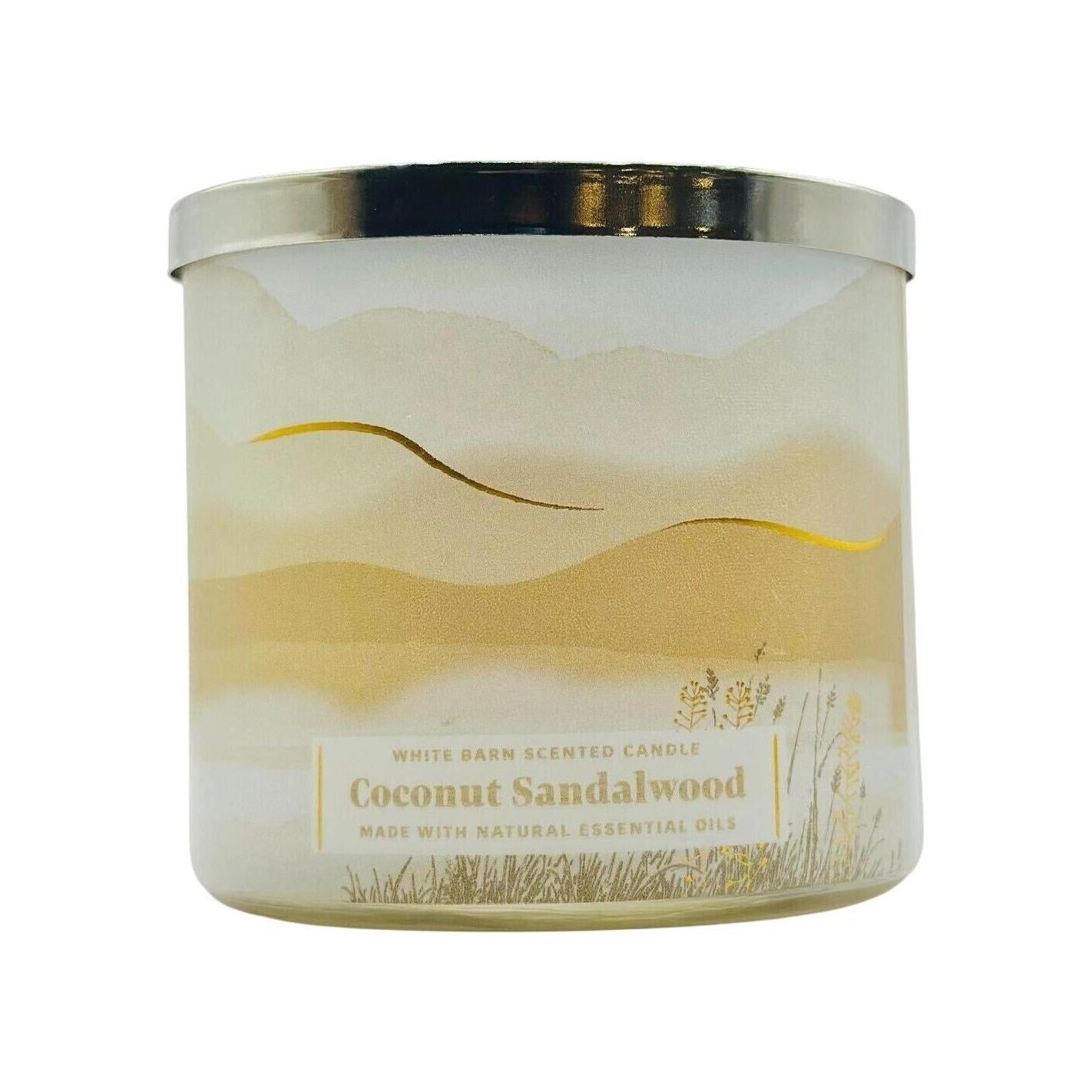 Bath & Body Works White Barn Coconut Sandalwood 3-Wick Candle (White Barn)