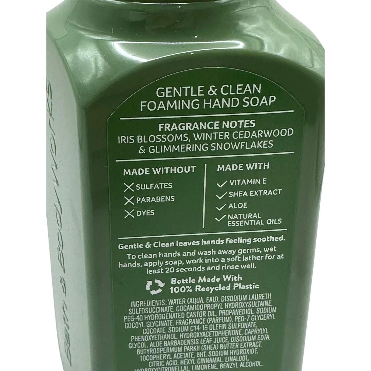 Bath & Body Works White Iris & Cedarwood Gentle & Clean Foaming Hand Soap (White Barn)