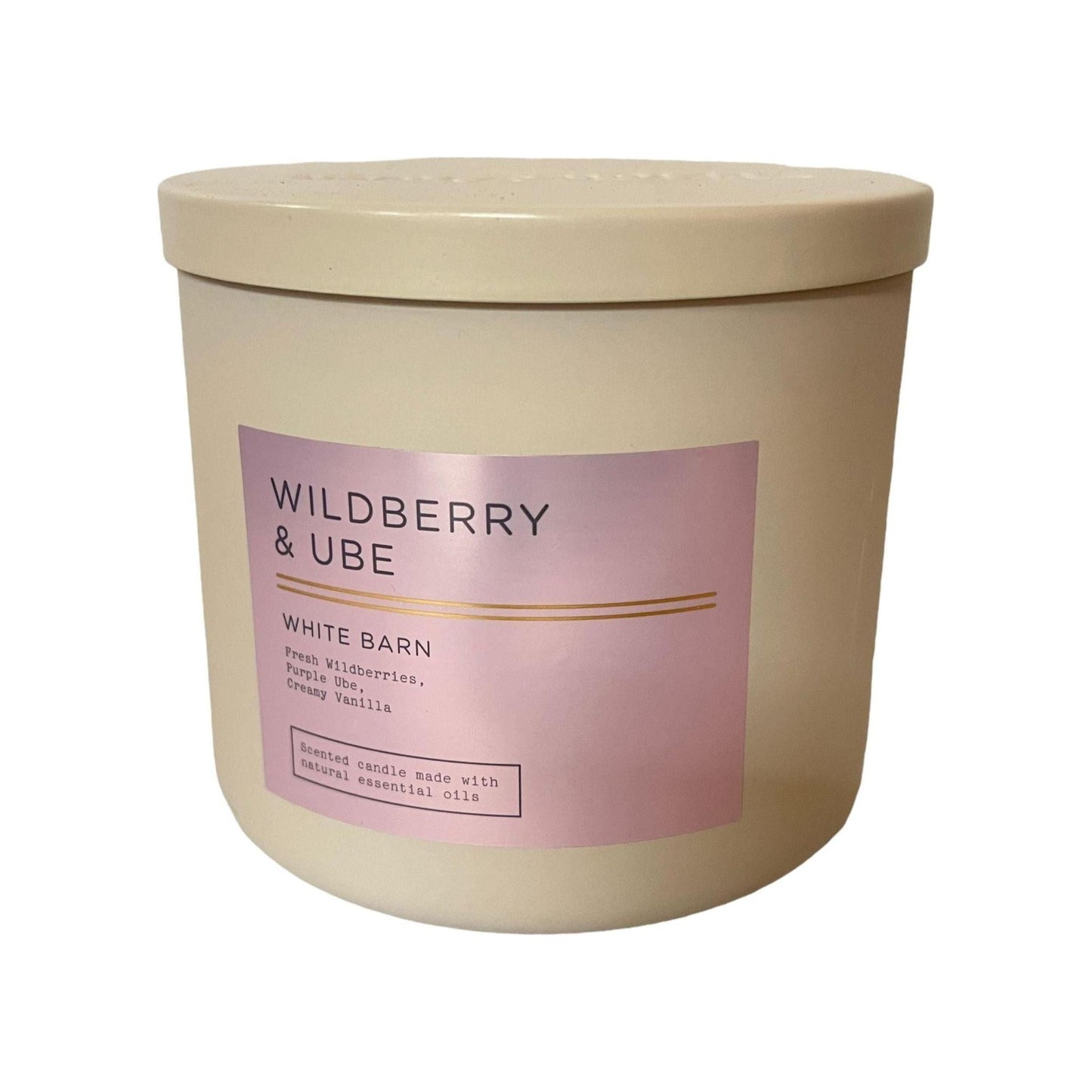 Bath & Body Works Wildberry & Ube 3-Wick Scented Candle (White Barn)