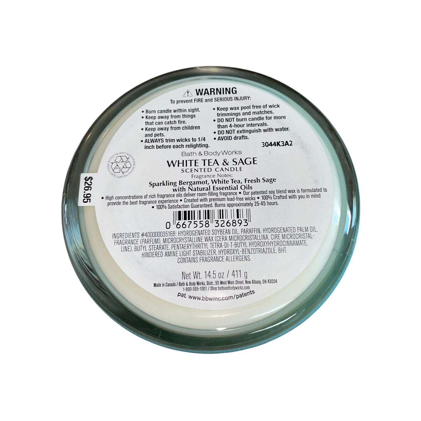 Bath & Body Works You'Re The Best White Tea & Sage Scented Candle