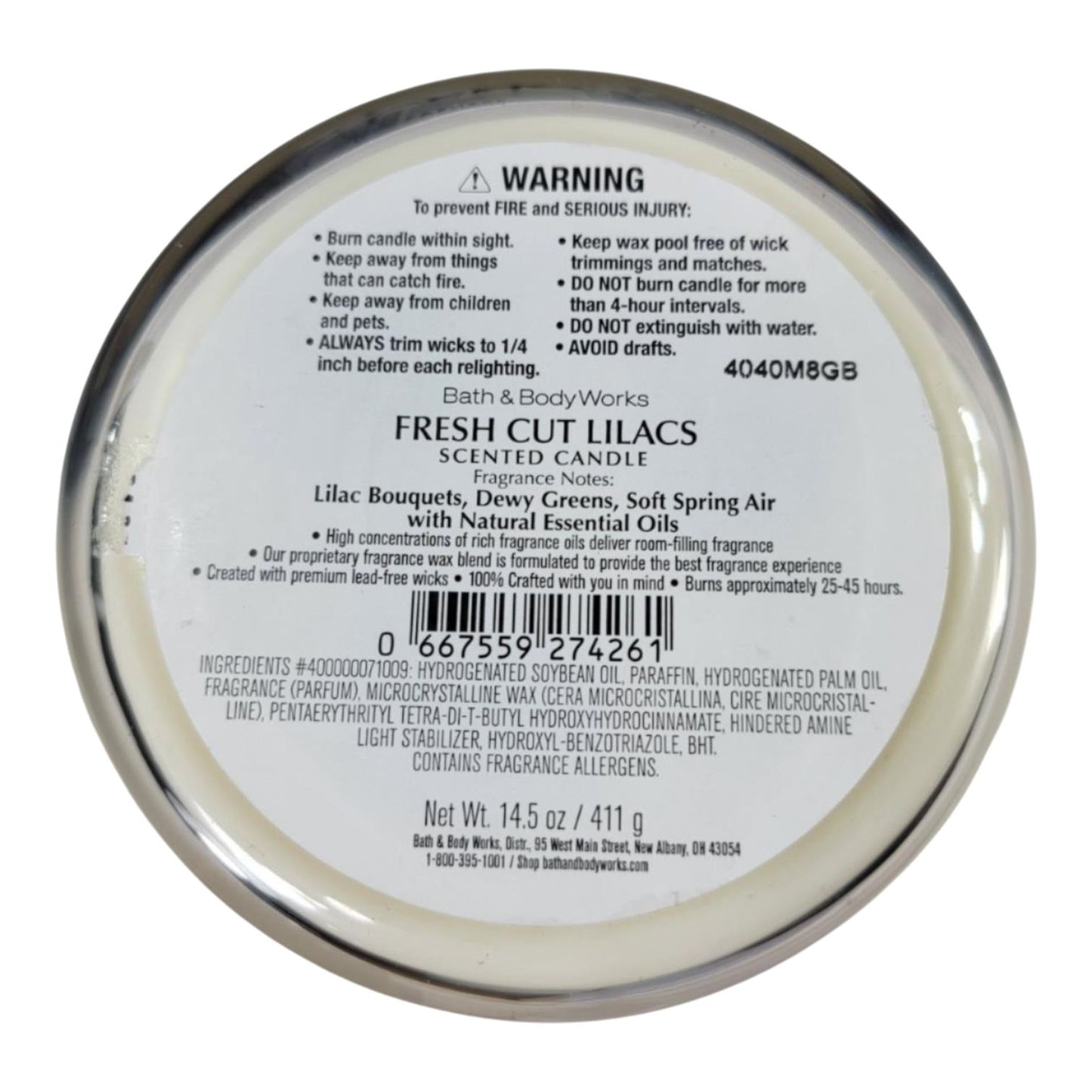 Fresh Cut Lilacs 3-Wick Scented Candle