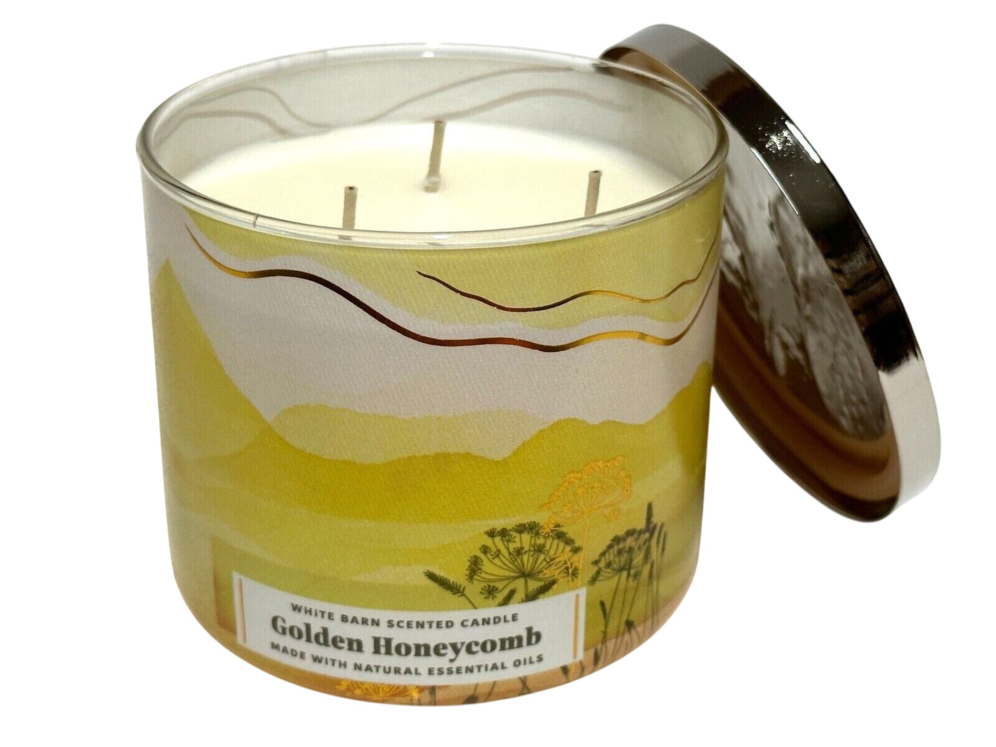 Golden Honeycomb 3-Wick Candle (White Barn)