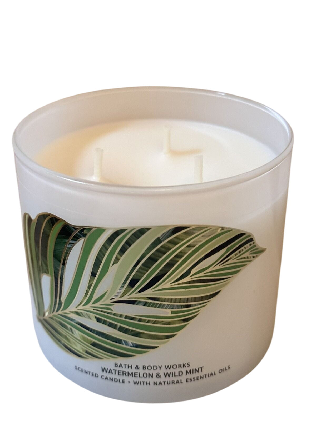 Bath and Body Works WATERMELON & WILD MINT 3-Wick Candle (14.5 oz / 411 g)