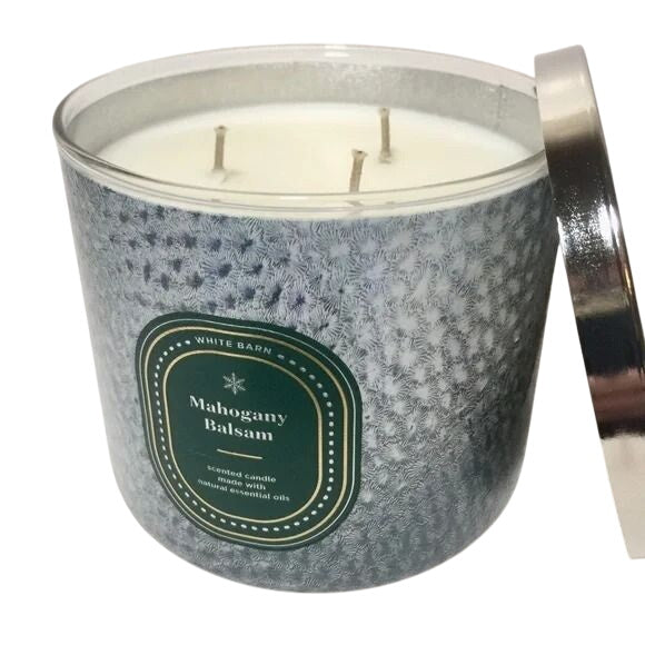 Mahogany Balsam Scented 3-Wicked Candle