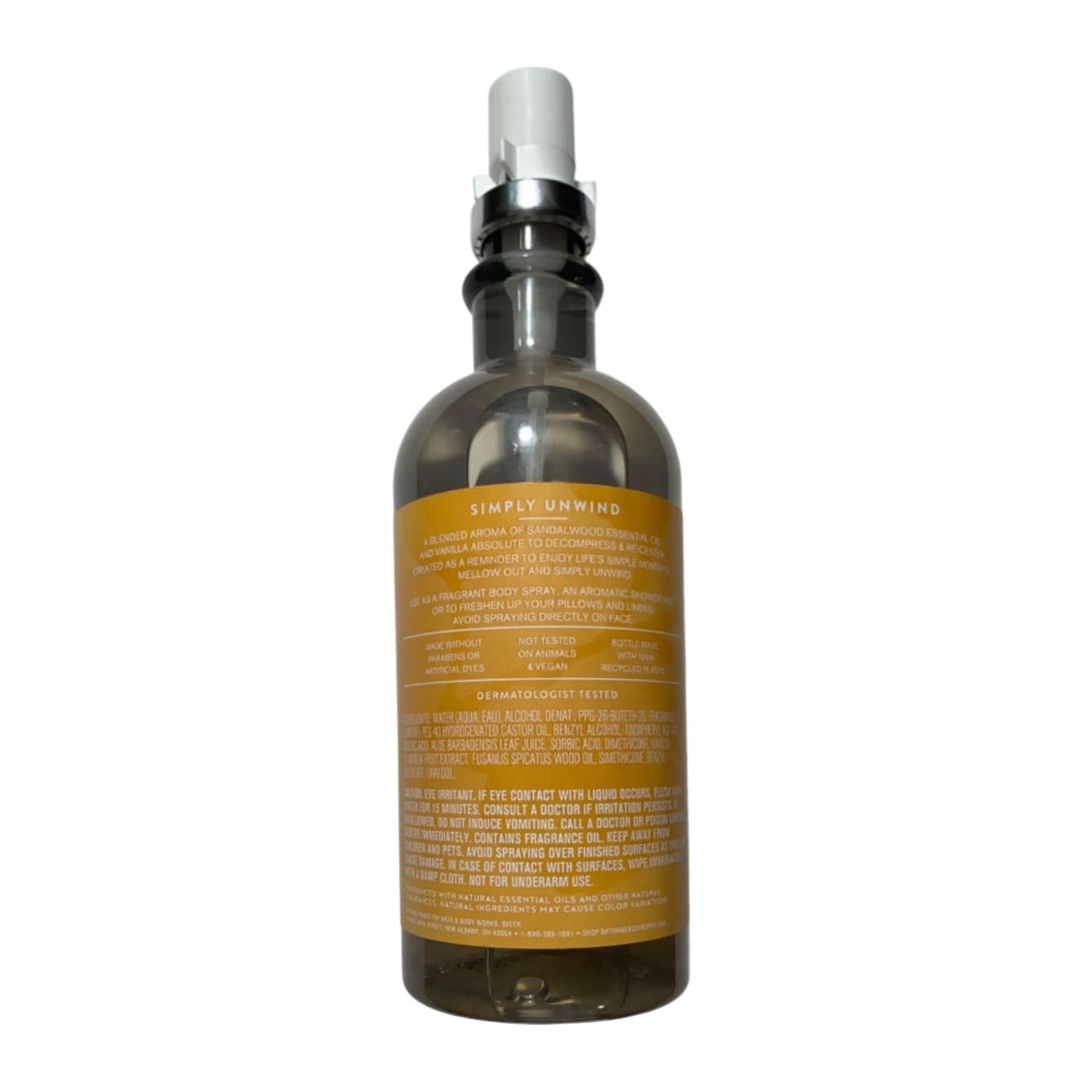 Simply Unwind With Sandalwood & Vanilla Oil Mist (Aroma)