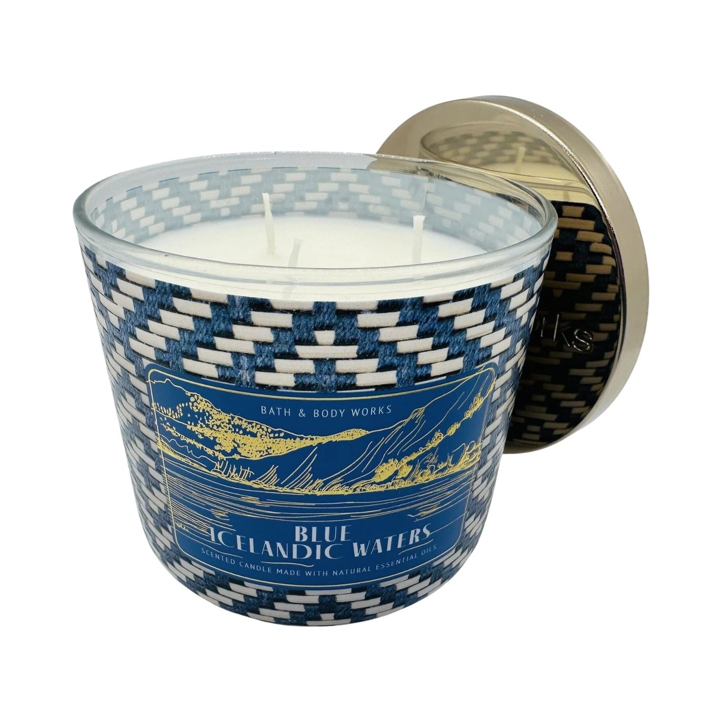 Blue Icelandic Waters Scented 3-Wick Candle