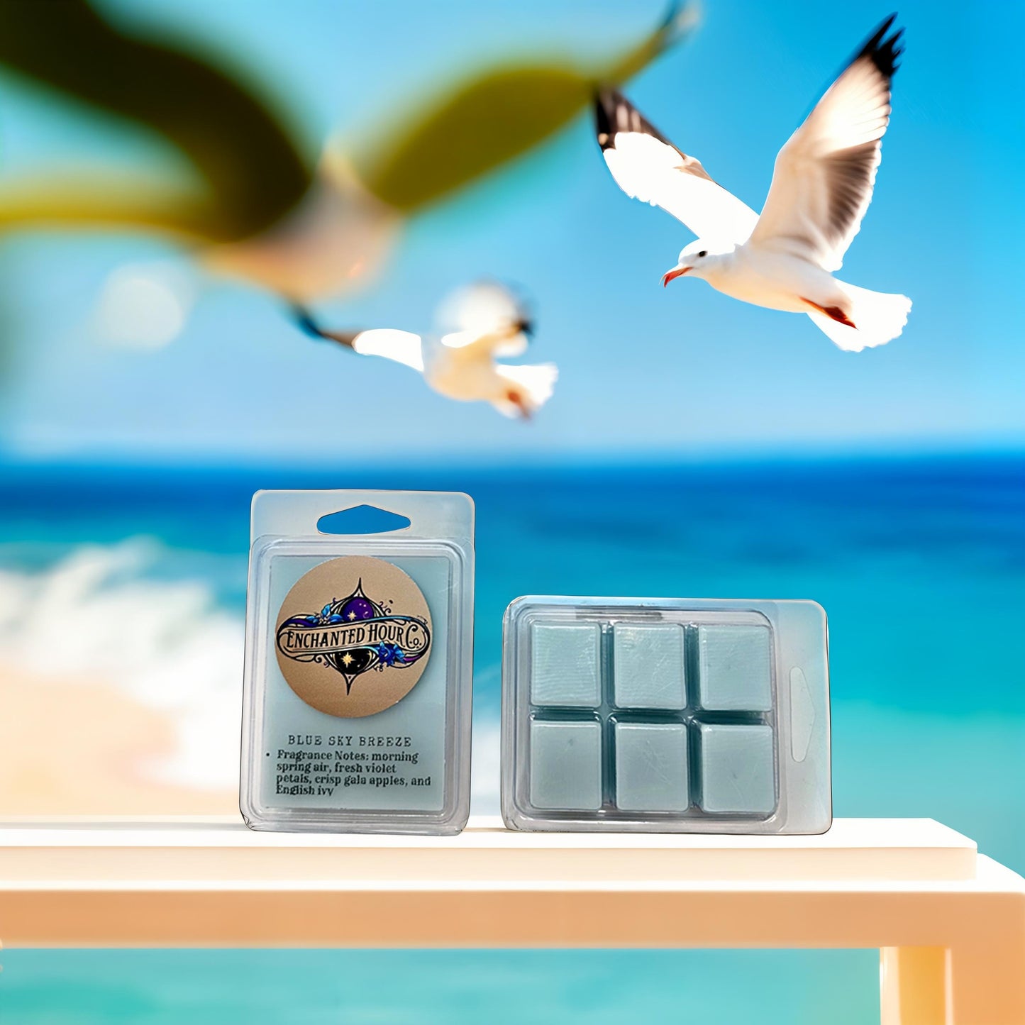 Blue Sky Breeze Wax Melts | Bath and Body Works Wax Melts | Fresh Linen & Sky Air Scent | Enchanted Hour Co.