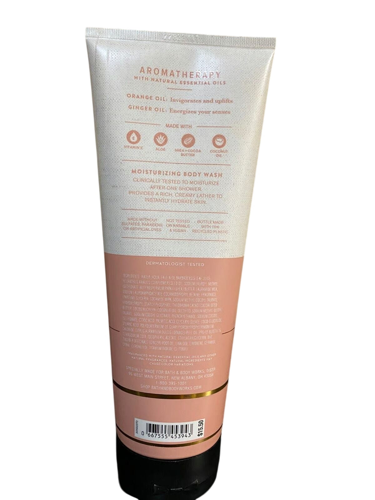 Orange + Ginger Moisturizing Body Wash (Aromatherapy)