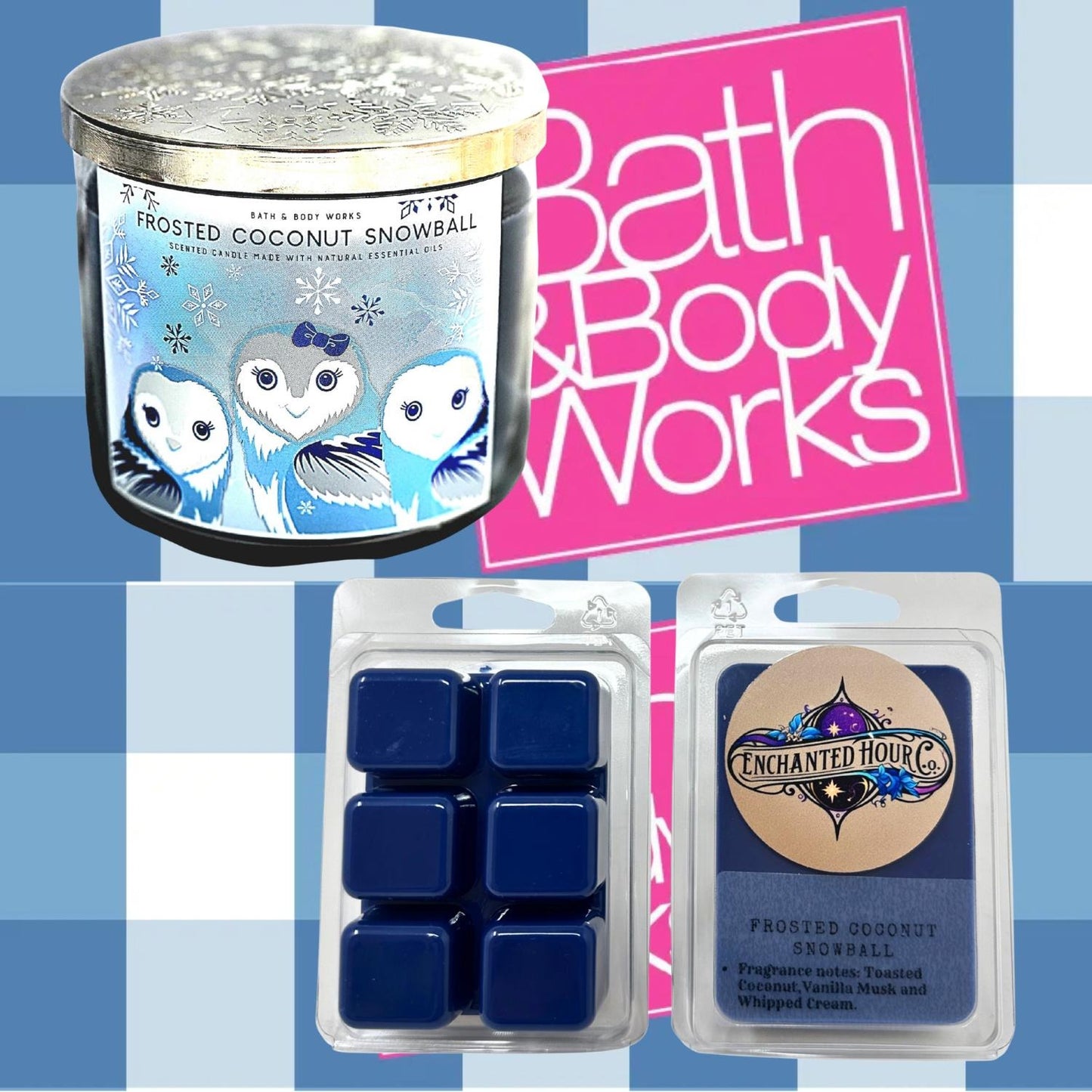 Frosted Coconut Snowball Wax Melts | Creamy Coconut, Cool Winter Scent, Cozy & Fresh | Bath and Body Works | Enchanted Hour Co