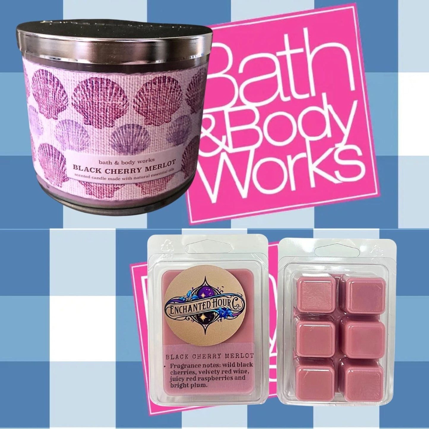 Black Cherry Merlot Wax Melts | Juicy Black Cherry, Velvety Red Wine, Sweet Raspberry & Plum | Bath and Body Works | Enchanted Hour Co.