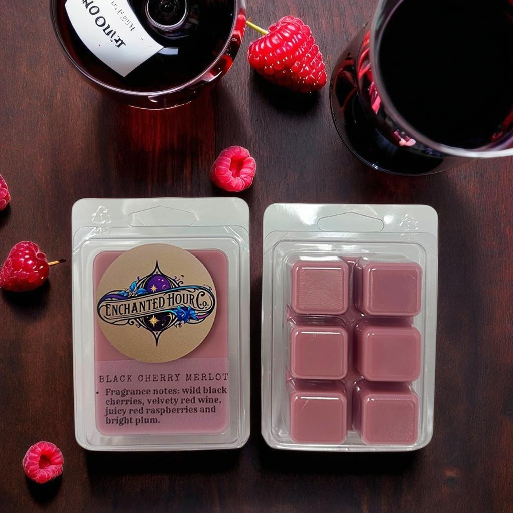 Black Cherry Merlot Wax Melts | Juicy Black Cherry, Velvety Red Wine, Sweet Raspberry & Plum | Bath and Body Works | Enchanted Hour Co.
