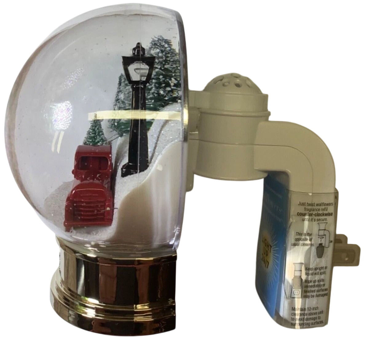 Red Truck Globe Wallflower Plug Nightlight Winter