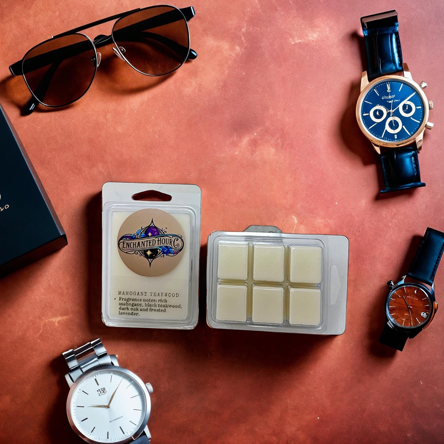 Mahogany Teakwood Wax Melts | Bath and Body Works Wax Melts | Warm Woods & Clean Cologne Scent | Enchanted Hour Co.