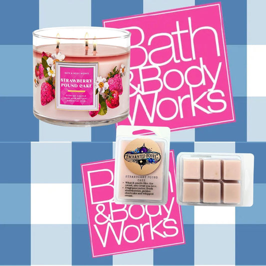 Strawberry Pound Cake Wax Melts | Bath and Body Works Wax Melts | Sweet Strawberries & Buttery Vanilla Scent | Enchanted Hour Co.