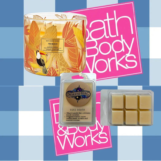 Tiki Beach Wax Melts | Bath and Body Works Wax Melts | Coconut Vanilla & Warm Sandalwood Scent | Enchanted Hour Co.