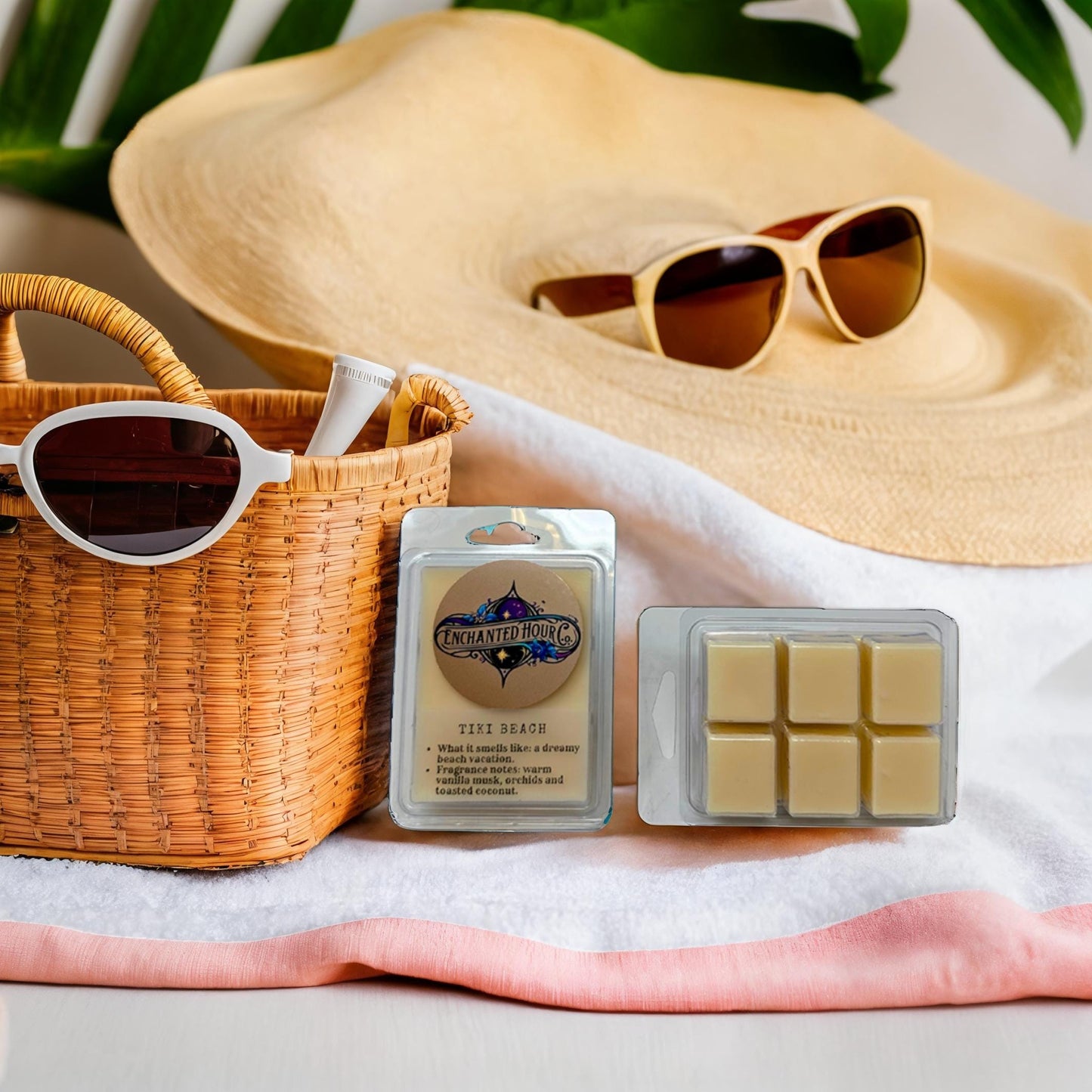 Tiki Beach Wax Melts | Bath and Body Works Wax Melts | Coconut Vanilla & Warm Sandalwood Scent | Enchanted Hour Co.