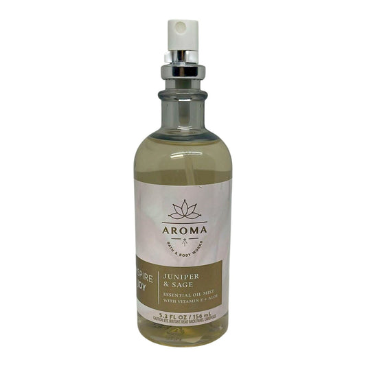 Bath and Body Works Inspire Joy Juniper & Sage Essential Oil Mist (Aromatherapy) 5.3 FL OZ / 156 mL