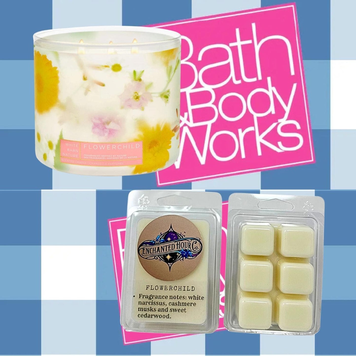 Flowerchild Wax Melts | Bath & Body Works | White Narcissus, Cedarwood, Cashmere Musk Scent | Enchanted Hour Co