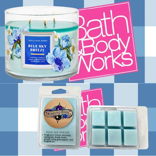 Blue Sky Breeze Wax Melts | Bath and Body Works Wax Melts | Fresh Linen & Sky Air Scent | Enchanted Hour Co.