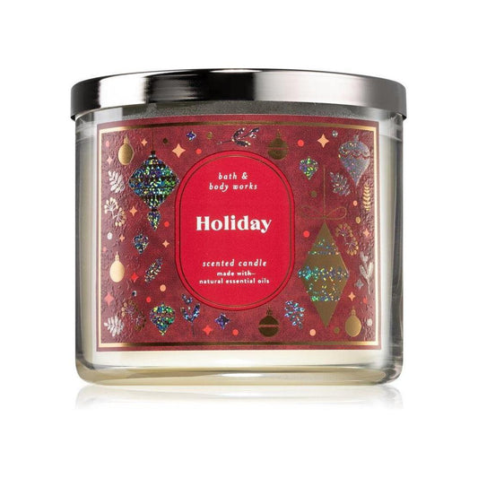 Bath & Body Works 3-Wick Holiday Scented Candle 