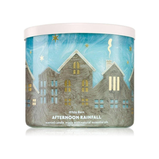 Bath & Body Works Afternoon Rainfall Scented 3-Wick Candle 