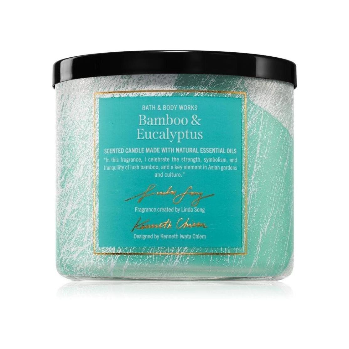 Bath & Body Works Bamboo & Eucalyptus Scented 3-Wick Candle 