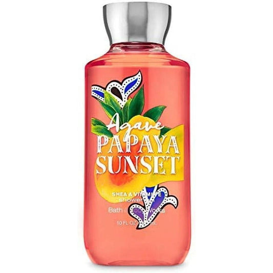 Bath & Body Works-Bath and Body Works Agave Papaya Sunset Shower Gel (10 FL OZ / 295 mL)-