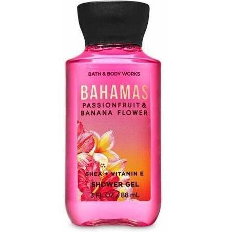 Bath & Body Works-Bath and Body Works Bahamas Passionfruit & Banana Flower Travel Size Shower Gel (3 FL OZ / 88 mL)-
