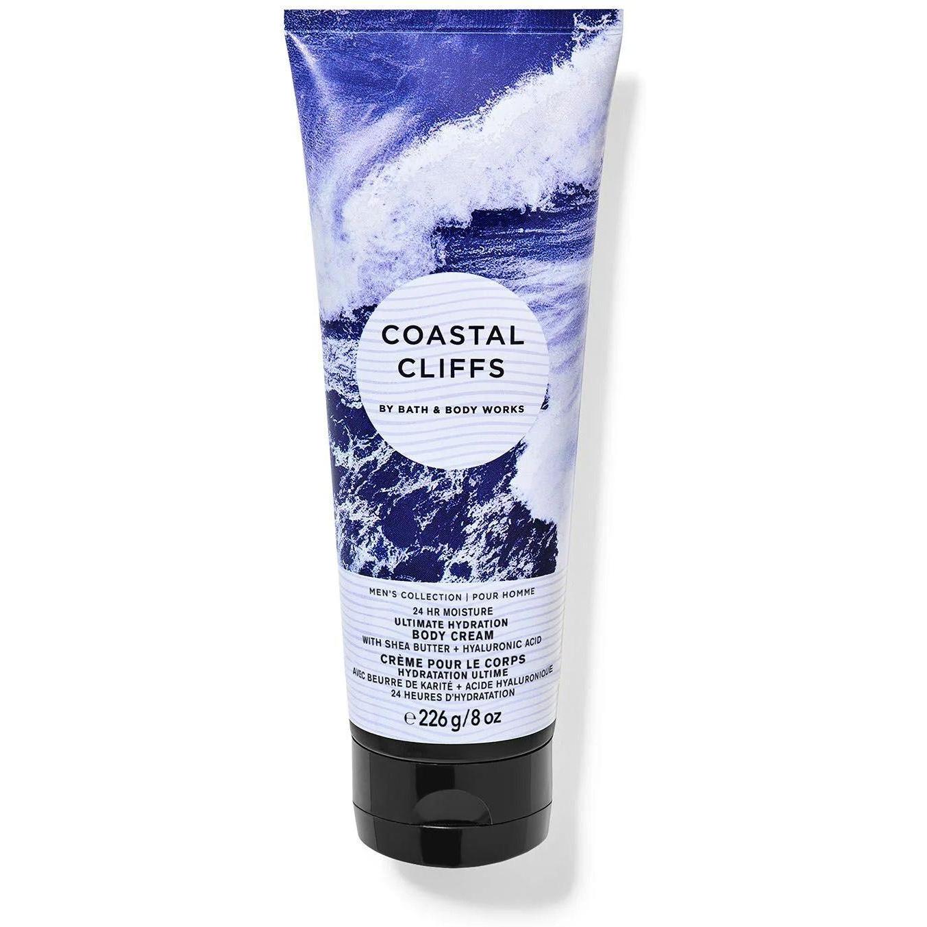 Bath & Body Works-Bath and Body Works Coastal Cliffs Ultimate Hydraiton Body Cream (Men's Collection) 8 OZ / 226 g-