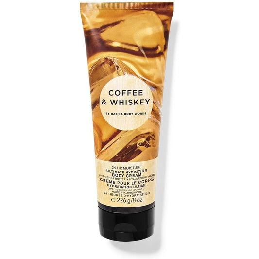 Bath & Body Works-Bath and Body Works COFFEE & WHISKEY Ultimate Hydration Body Cream (Men's Collection) 8 OZ / 226 g-
