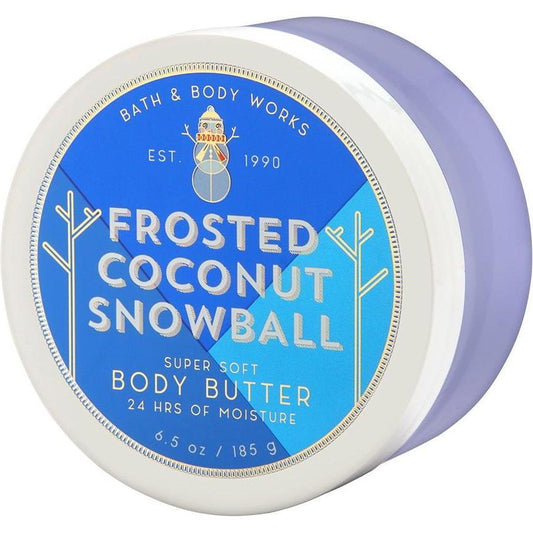 Bath & Body Works-Bath and Body Works Frosted Coconut Snowball Super Soft Body Butter (6.5 oz / 185 g)-