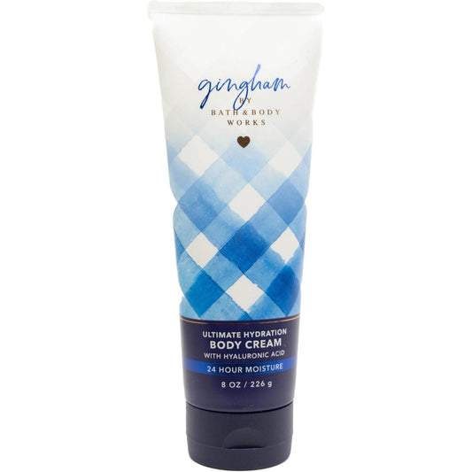 Bath & Body Works-Bath and Body Works GINGHAM Ultimate Hydration Body Cream (8 OZ / 226 G)-