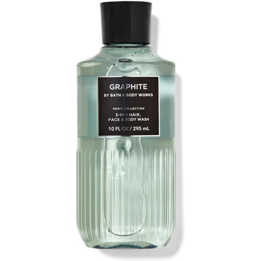 Bath & Body Works-Bath and Body Works Graphite 3-in-1 Hair Face & Body Wash (Men's Collection) 10 FL OZ / 295 mL-