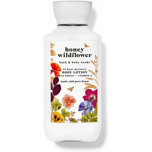 Bath & Body Works-Bath and Body Works Honey Wildflower Body Lotion Made with Pure Honey (8 FL OZ / 236 mL)-