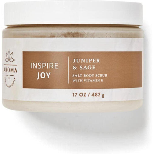 Bath & Body Works-Bath and Body Works Inspire Joy Juniper & Sage (Aroma) Salt Body Scrub 17 oz / 482 g-