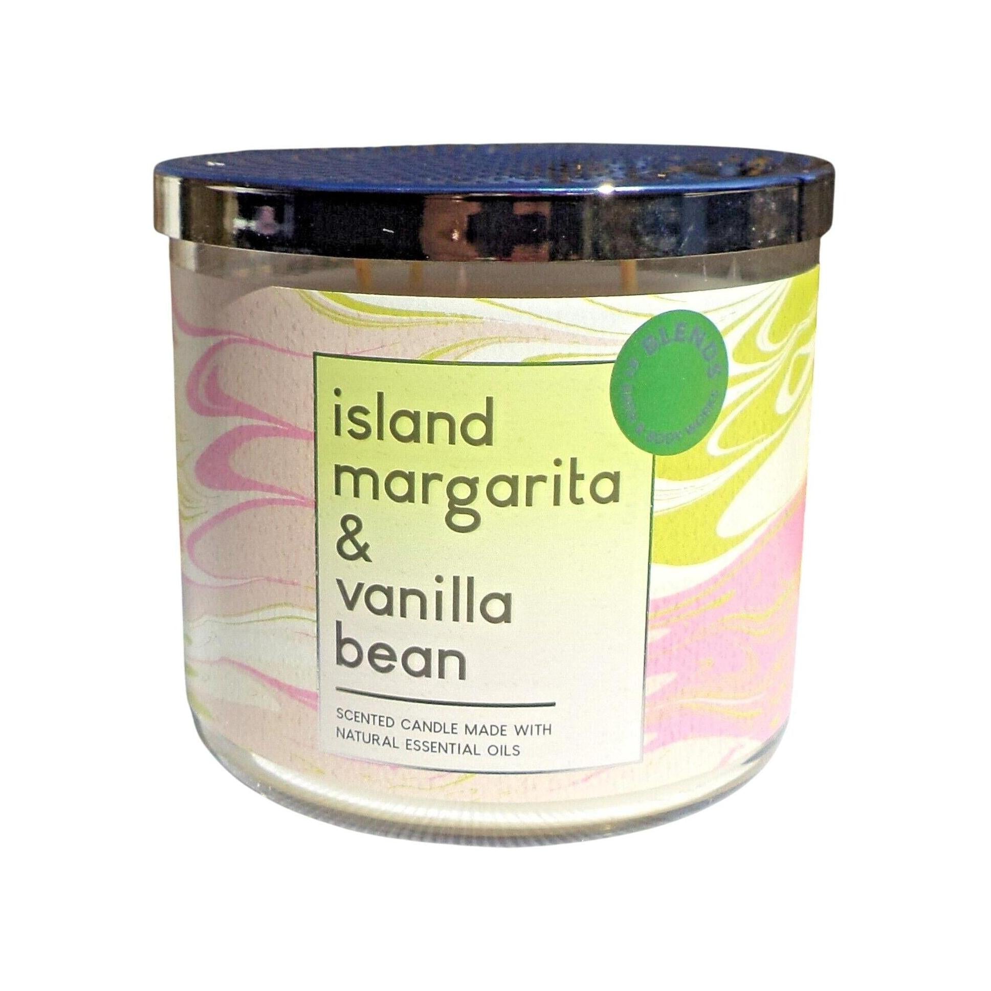 Bath & Body Works-Bath and Body Works ISLAND MARGARITA & VANILLA BEAN 3-Wick Candle (14.5 oz / 411 g)-
