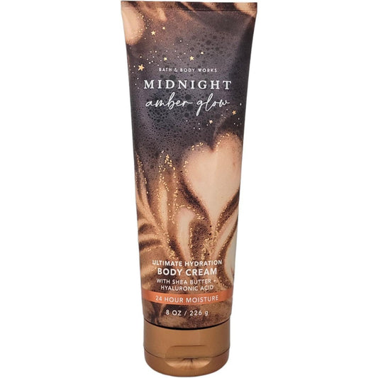 Bath & Body Works-Bath and Body Works Midnight Amber Glow Ultimate Hydration Body Cream (8 OZ / 226 g)-