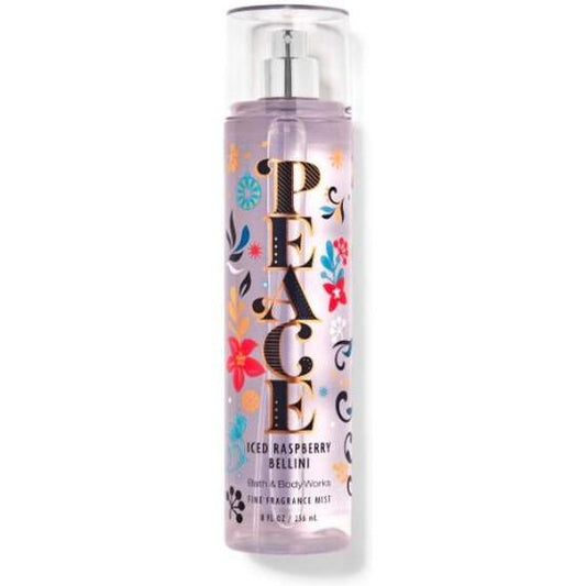 Bath & Body Works-Bath and Body Works Peace Iced Raspberry Bellini Fine Fragrance Mist (8 FL OZ / 236 mL)-