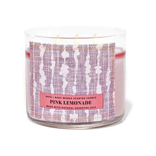 Bath & Body Works-Bath and Body Works Pink Lemonade Scented 3-Wick Candle (14.5 oz / 411 g)-