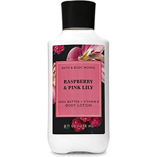 Bath & Body Works-Bath and Body Works Raspberry and Pink Lily Body Lotion (8 fl oz / 236 mL)-