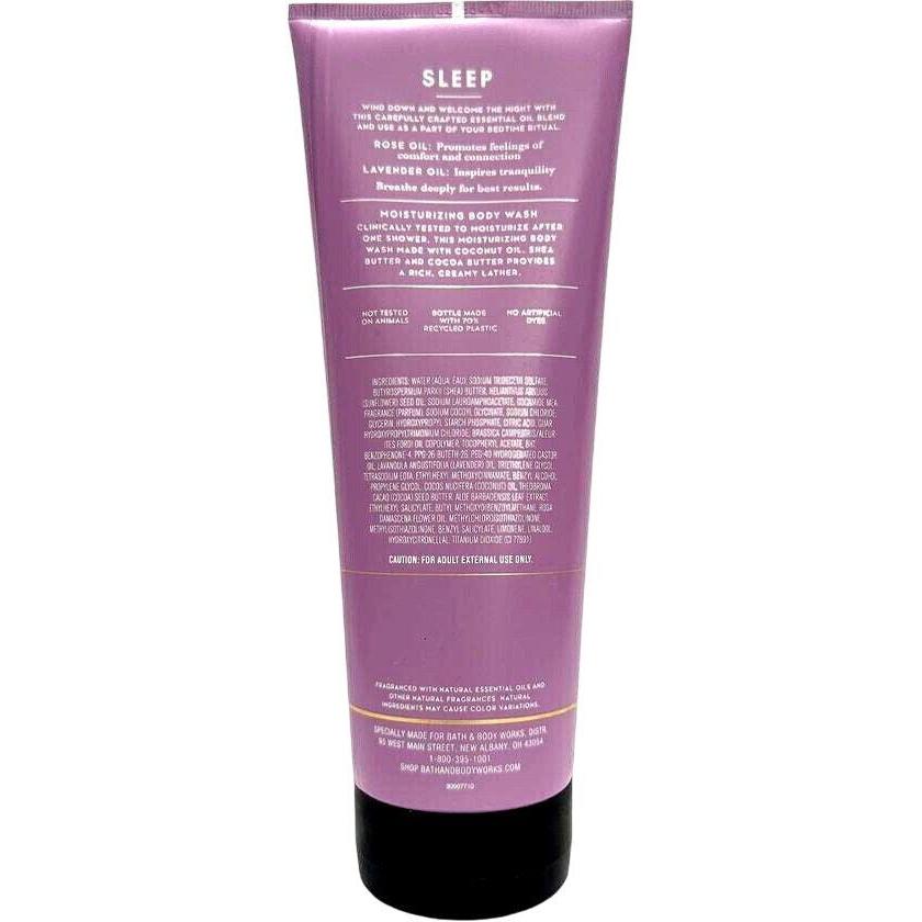 Bath & Body Works-Bath and Body Works Rose + Lavender Sleep Moisturizing Body Wash (Aromatherapy) 10 FL OZ / 296 mL-