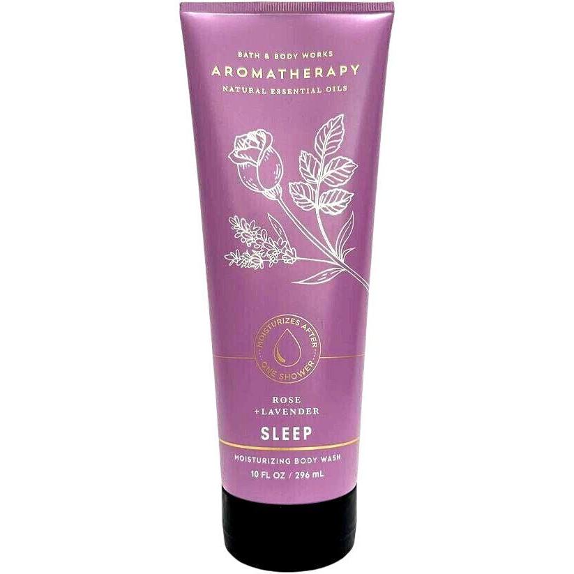 Bath & Body Works-Bath and Body Works Rose + Lavender Sleep Moisturizing Body Wash (Aromatherapy) 10 FL OZ / 296 mL-