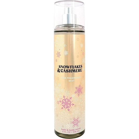 Bath & Body Works-Bath and Body Works Snowflakes & Cashmere Fine Fragrance Mist (8 FL OZ / 236 mL)-