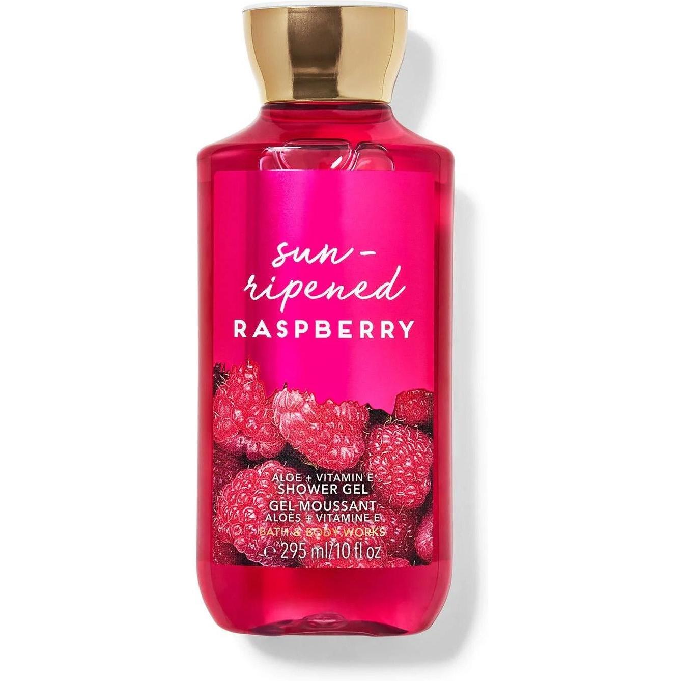 Bath & Body Works-Bath and Body Works Sun-Ripened Raspberry Shower Gel (10 FL OZ / 295 mL)-