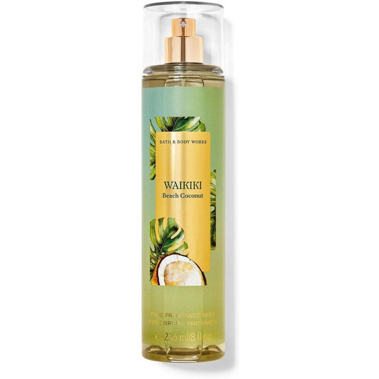 Bath & Body Works-Bath and Body Works Waikiki Beach Coconut Fine Fragrance Mist (8 FL OZ / 236 mL)-