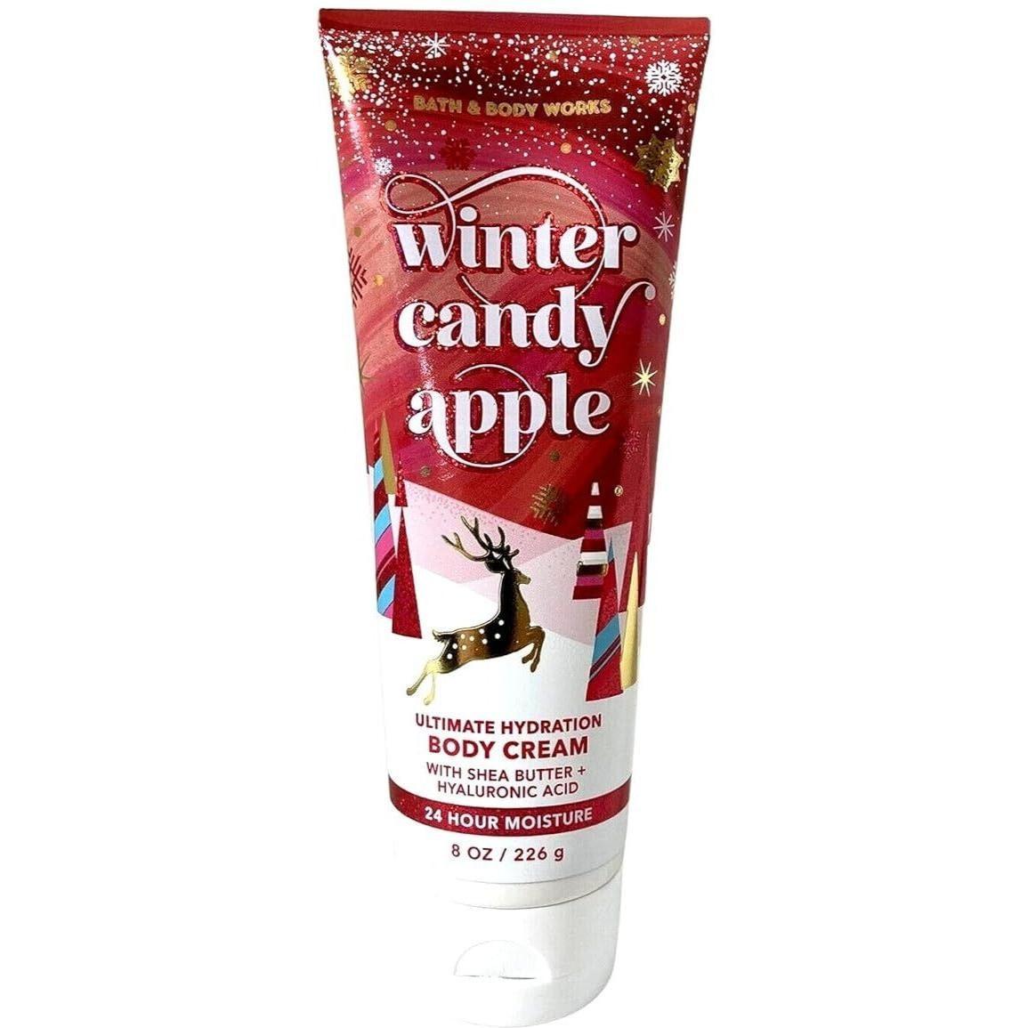 Bath & Body Works-Bath and Body Works Winter Candy Apple Ultimate Hydration Body Cream (8 oz / 226 g)-