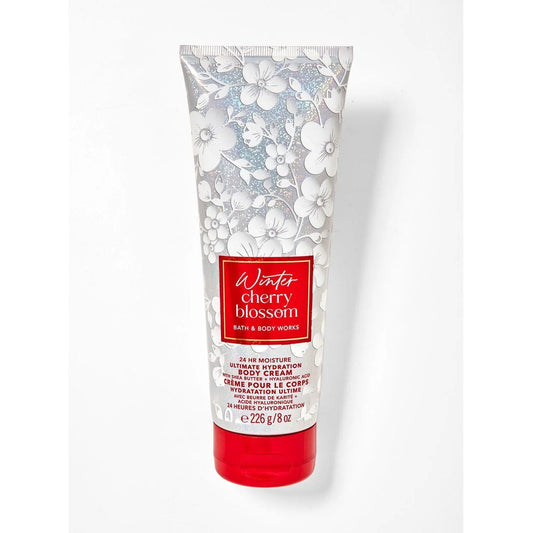 Bath & Body Works-Bath and Body Works Winter Cherry Blossom Ultimate Hydration Body Cream (8 OZ / 226 g)-