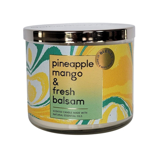 Bath & Body Works Blends Pineapple Mango & Fresh Balsam 3-Wick Candle 